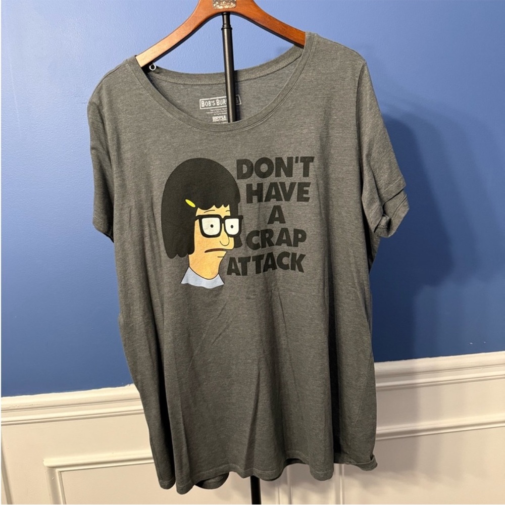 Ripple Junction Women's Dark Gray Tina Belcher Graphic Tee